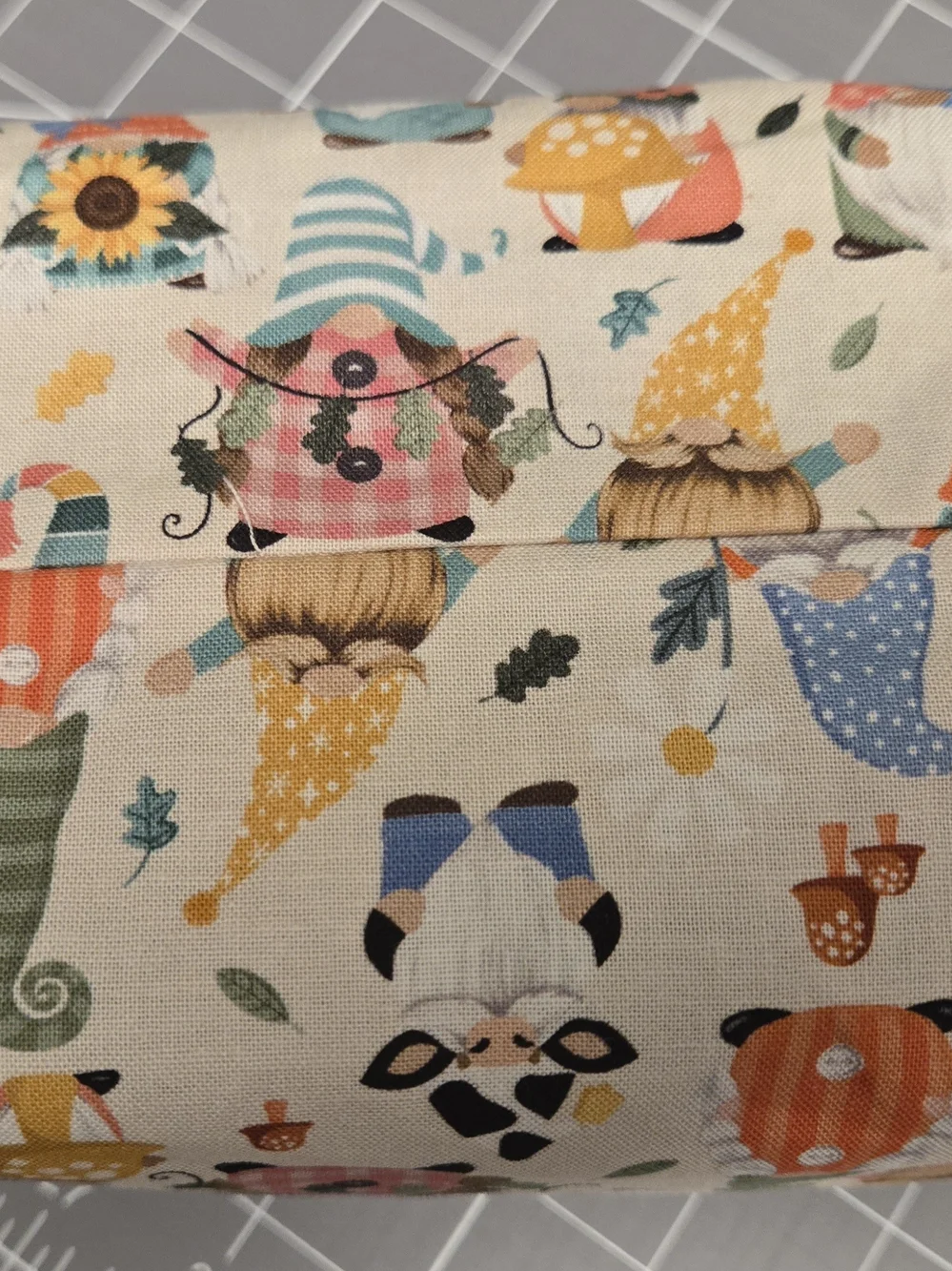 Gnome Print Cosmetic Bag - Cream Multi